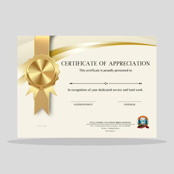 Director / Team Leader Certificate