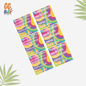 Primary 9 Memory verse Stickers (One Set) - Fruit of the Spirit